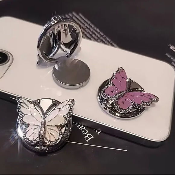 1 Pcs 360°Rotation Metal Butterfly Cell Phone Stand/ Finger Ring Holder - Picture 8 of 8